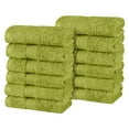 thumbnail image 2 of Superior Atlas Cotton Luxury Face Towel Washcloth, Set of 12, Green Essence, 2 of 8