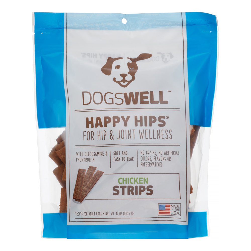 Dogswell Happy Hips Chicken Jerky Dog Treats, 12 Oz