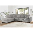 thumbnail image 3 of Lexicon Emilio Velvet Upholstered Reversible Sectional in Taupe, 3 of 9