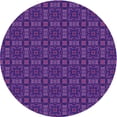 thumbnail image 1 of Ahgly Company Machine Washable Indoor Round Transitional Bright Purple Area Rugs, 3' Round, 1 of 7