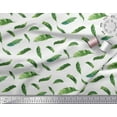 thumbnail image 2 of Soimoi White Cotton Duck Fabric Palm Leaves Print Sewing Fabric Yard 58 Inch Wide, 2 of 3
