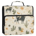 thumbnail image 5 of FORMRS Zipper Binder with Shoulder Strap 2-inch Ring 500 Sheet Capacity File Bag, Cowboy Pattern, 5 of 5