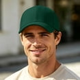 thumbnail image 6 of Plain Baseball Cap Adjustable Running and Outdoor Unisex Hat Dark Green One Size, 6 of 7
