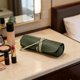 thumbnail image 1 of Bolsa De Almacenamiento De Piel Sintética Neceser de maquillaje de cuero de doble cara estilo coreano, organizador de cosméticos para brochas y lápices (verde, 1 pieza) Rkxzt, 1 of 8