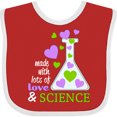 thumbnail image 3 of Inktastic Made with Lots of Love and Science Heart Bubbles in a Beaker Boys or Girls Baby Bib, 3 of 4
