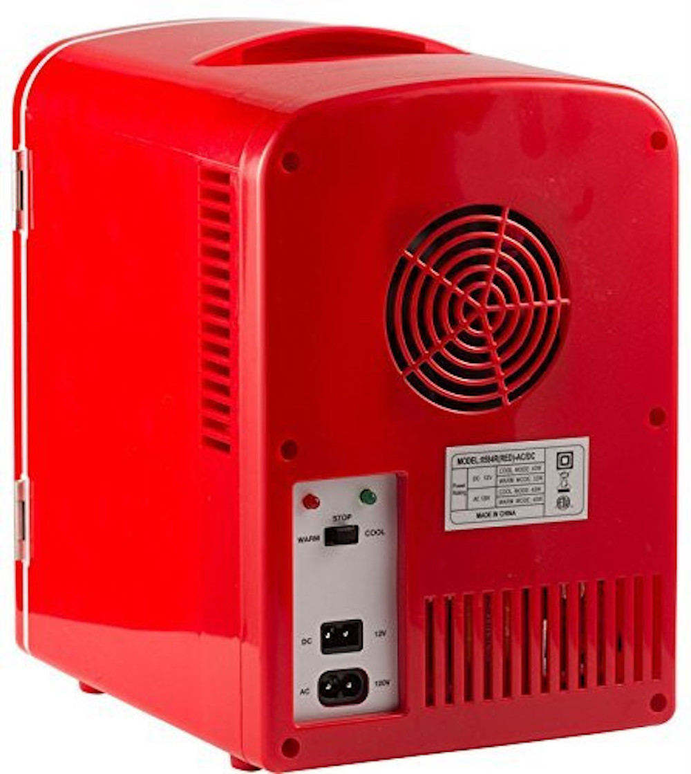 Uber Appliance Chill 6-can Retro Portable Mini Fridge Red Thermoelectric - image 4 of 18