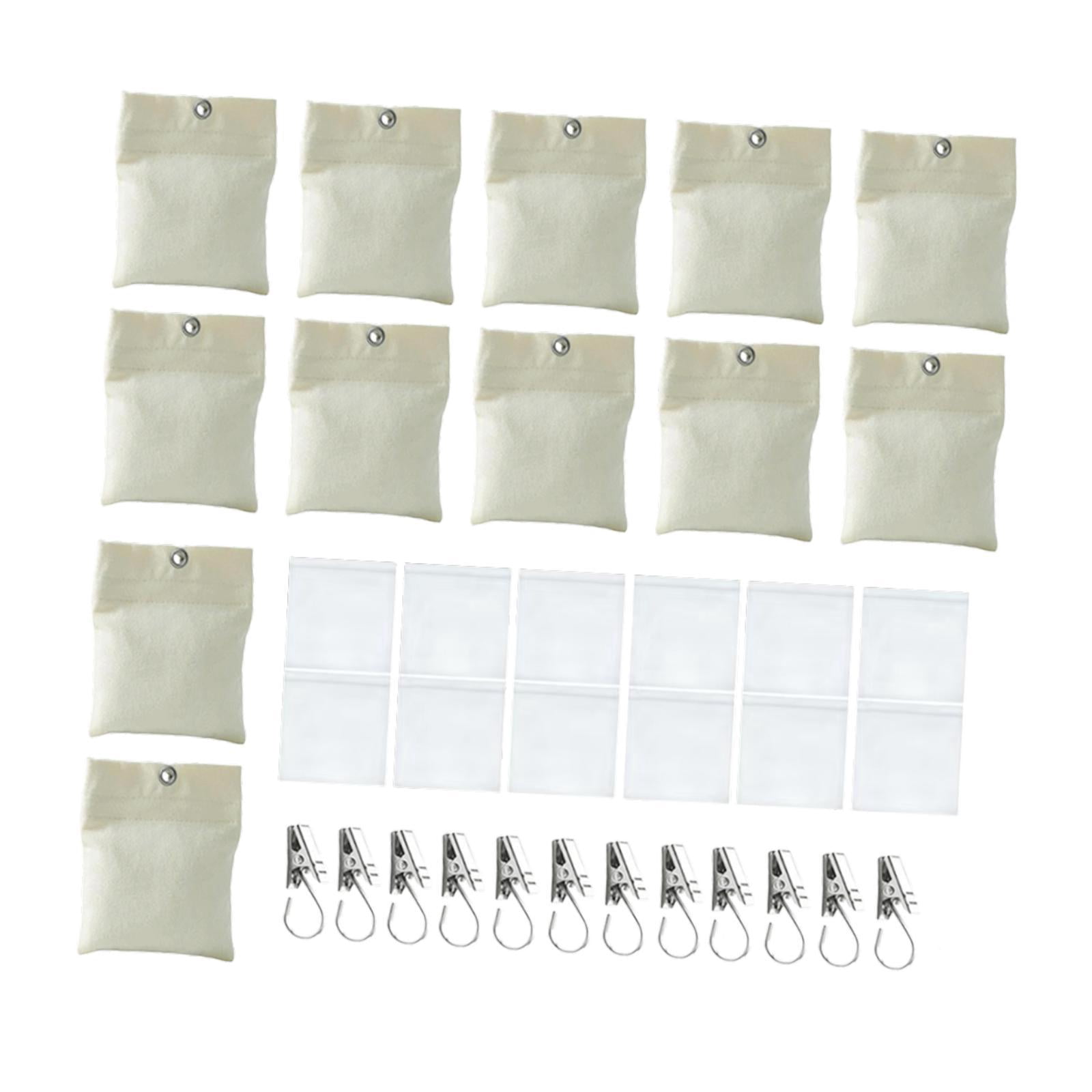 CarpNettore 12 Pieces Outdoor Curtain Weights, Curtain Weighted Bags Professional Heavy Duty Beige