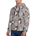 thumbnail image 3 of Pofeuu Halloween Gnome Print Mens Casual Hooded Collar Drawstring Hoodies Pullover Sweatshirts Casual Long Sleeve Shirts-Small, 3 of 7