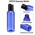 thumbnail image 3 of Uxcell 10PCS Botellas de Plástico Vacías con Tapas Negras, Botella de Tamaño Pequeño de 2oz/60ml, Azul, 3 of 6