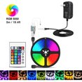 thumbnail image 1 of Yeacher Wi-Fi RGB LED Strip Lights 16.4ft 150 LEDs with IR Remote Control & Wi-Fi Controller Smart APP & Voice Control & Timer Color Changing 5050 LED Lights for Room Ceiling Party (DC / 3A), 1 of 1