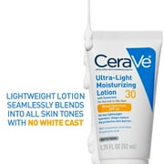 CeraVe Sunscreen Ultra-Light Moisturizing Face Lotion SPF 30 for Normal to Oily Skin, 1.75 fl oz