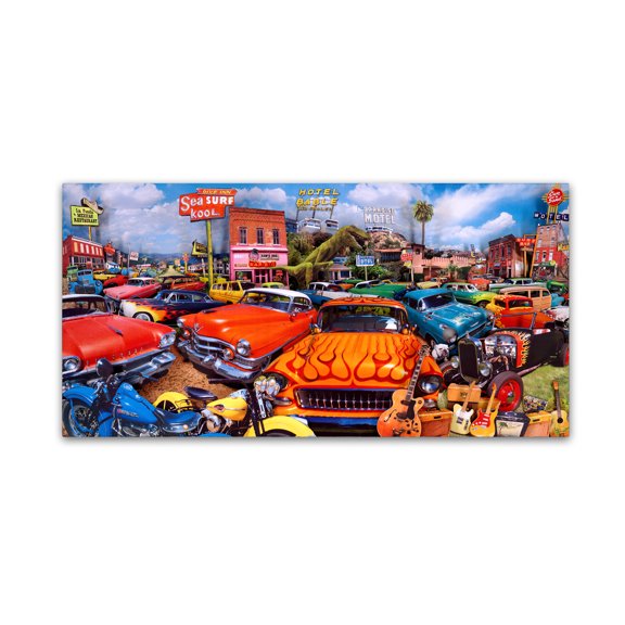 Trademark Fine Art 'Sea Surf Drive Inn' Canvas Art by John Roy