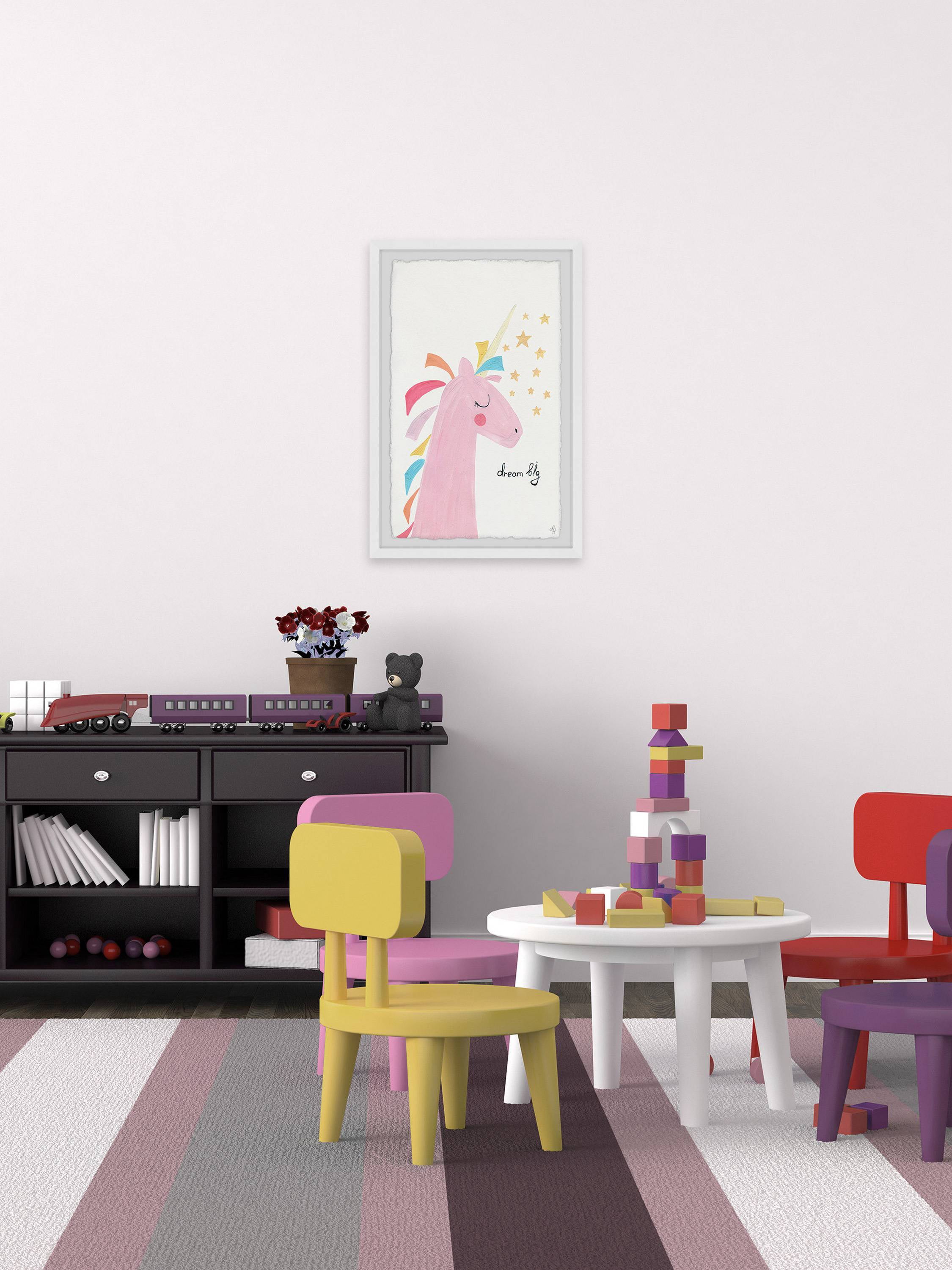 Marmont Hill Unicorn's Big Dream Framed Wall Art