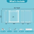 thumbnail image 4 of FURDEAR Extra Wide Baby Gate for Doorways 52.6"-62.2" Metals White, 4 of 7