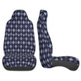 thumbnail image 3 of Xecao Purple and Blue Squares Print Car Seat Cover in That Fits Most Cars, Vans, SUVs, and Trucks., 3 of 7