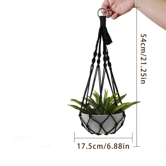 LAMIRO Macrame plant hanger 3ft beaded plant hanger for pots 4-8” for live plants indoor and outdoor decor hanging plant holder Boho décor Plant stand indoor Hanging planter for plant pots