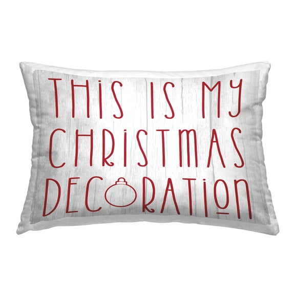 Stupell Industries Funny Rustic Christmas Phrase Decorative Printed Throw Pillow, 14 x 20
