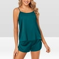 thumbnail image 2 of vdgthytj Two Piece Sets for Women Summer Plus Size Pajama Crew Neck Camisole Top and Shorts Lounge Sleepwear Comfy Soft Sets, 2 of 5