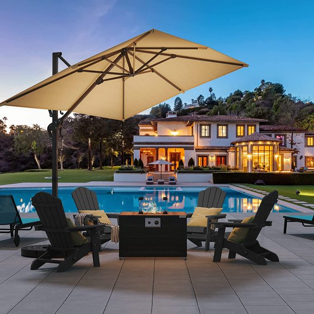 DWVO Folding Adirondack Chair, Heavy Duty Foldable Plastic Outdoor