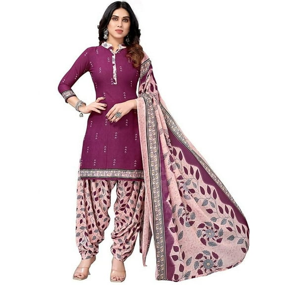 Readymade Indian pakistani Style Crepe Salwar Suit With Designer Dupatta For Women