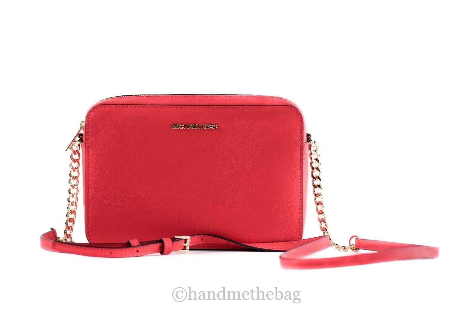 Crossbody Leather Bag In Coral Reef 