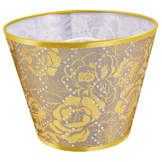 OULII Drum Shade Golden Color Metal and Cloth for Interior Designers 1Pack