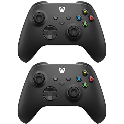 Microsoft Xbox Core Wireless Controller 2-Pack Bundle - Carbon Black - Xbox Series X|S, Xbox One, and Windows Devices