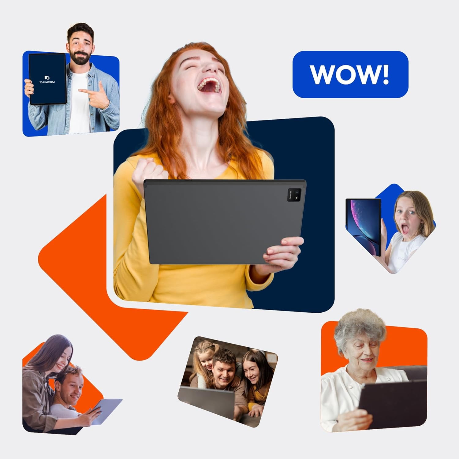 MESWAO 15.6 Inch Android 14 Tablet, 2025 Large Tablet with1080 IPS HD Display Big Screen, 8-Core, 6GB+128GB, Support 1TB TF Card, 12000mAh Long Lasting Battery for Movie/Work-Space Gray