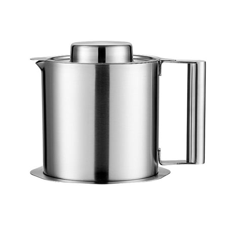 

Household Cooking Oil Can Fine Mesh with Strainer with Dustproof Lid Oil Soup Filter Separator Pot for Household Restaurant BBQ Cooking S