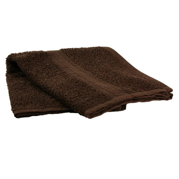 Mainstays Basic Bath Collection Single Hand Towel, Solid Chocolate