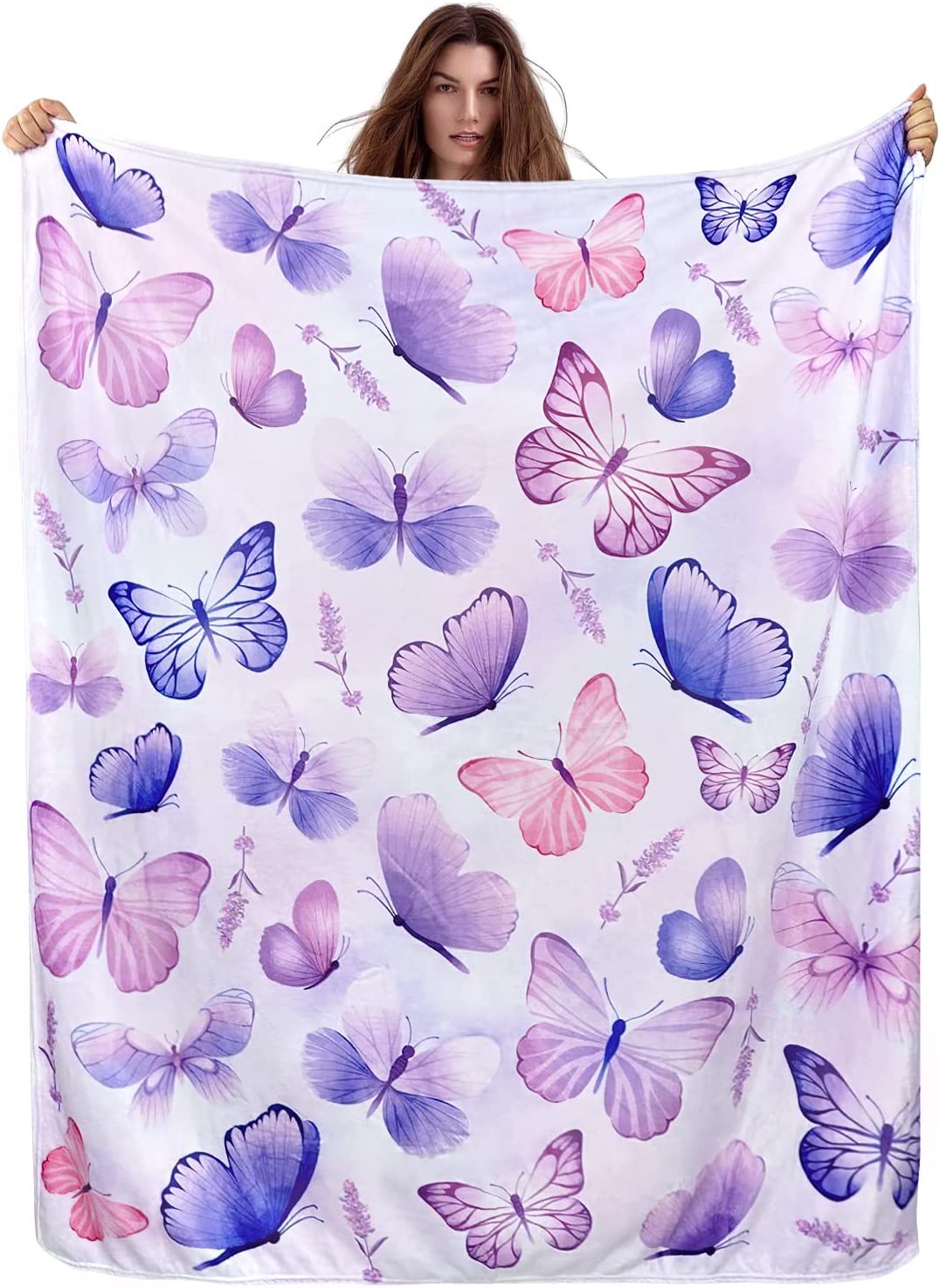  Butterfly Blanket, Butterfly Gifts for Women Girls, Butterfly  Decor, Butterflies Gifts for Womens, Gifts for Butterfly Lovers, Butterfly  Memorial Gifts Throw Blanket for Bed Sofa Couch 60 x 50 : Home