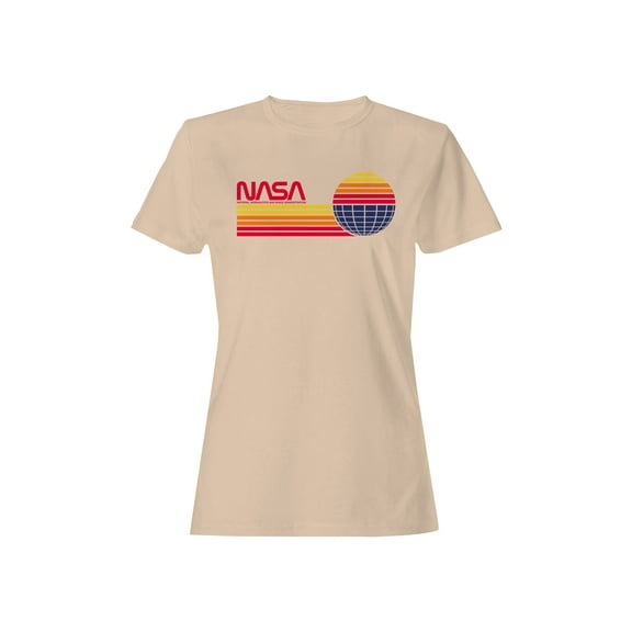 Officially Licensed Nasa Vintage World Logo Women's T-shirt
