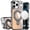 Black, variant on For Apple iPhone 18 Pro Max CHROME HQ Rotational Magnetic Ring Hybrid - Desert Titanium
