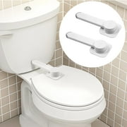 Qissep Baby Toilet Lock (2 Pack) for Child Safety,Toilet Locks Baby Proof,Easy Intallation,Top Safety Toilet Seat Lock,Fits Most Toilets,White