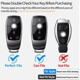 thumbnail image 2 of For Mercedes Benz Key Fob Cover ,Metal Key Case for 2019-2021 A-Class C-Class G-Class 2017-2020 E-Class S-Class with Keychain, 2 of 8