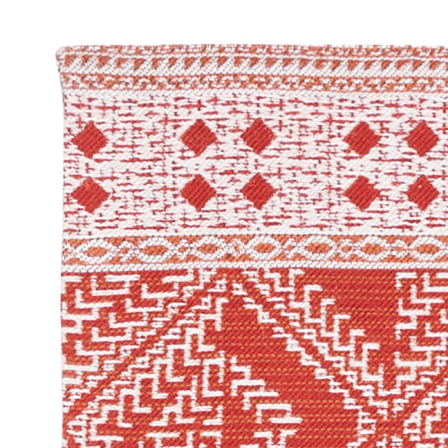 SAFAVIEH Classic Vintage Eric Geometric Polyester Runner Rug, Rust, 2'3" x 8'