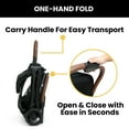 thumbnail image 4 of Jeep Altitude Compact Travel Stroller by Delta Children – Greenguard Gold Certified, Easy One Hand Fold, Lightweight, Extendable Canopy with Peek-a-Boo Window, 4 Wheel Suspension, Black, 4 of 15