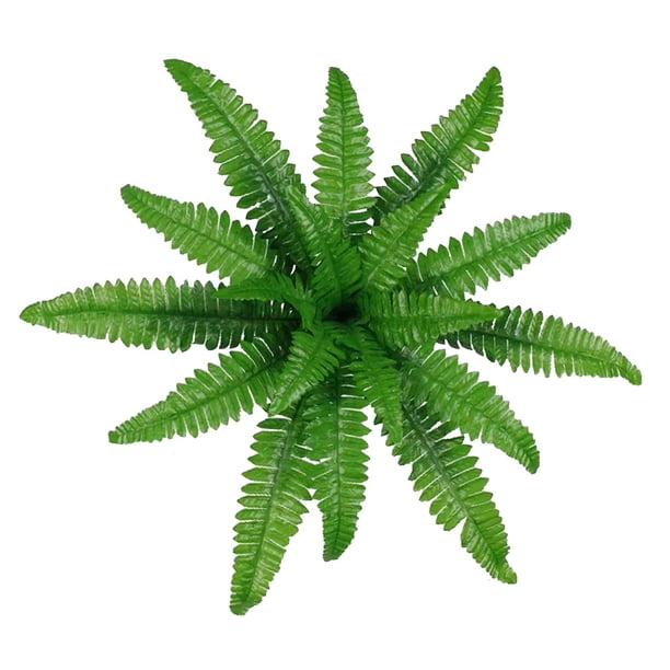 1 paquete de helechos artificiales impermeables a la luz, color verde helecho, con helechos realistas, ideales