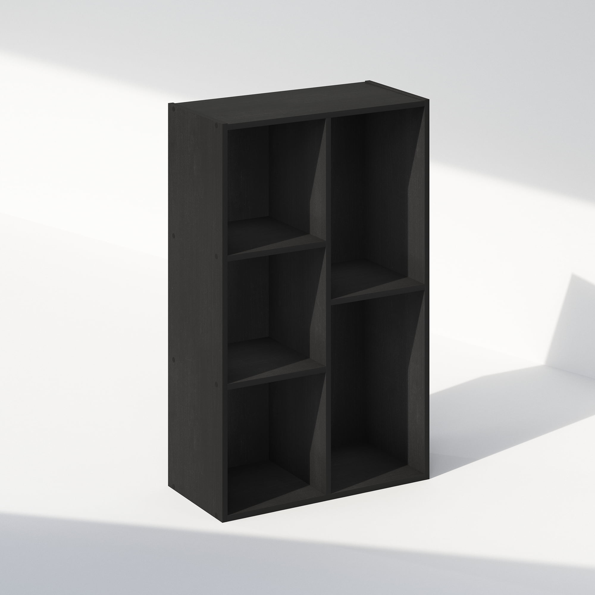 Furinno Reed 5-Cube Open Shelf Multipurpose Closet & Clothing Storage, Storage Organizer, Blackwood