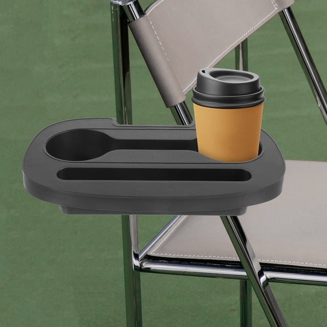 unbranded Portavasos Para De Plástico Negro Con Soporte Universal Y Espacio Para Objetos Personales