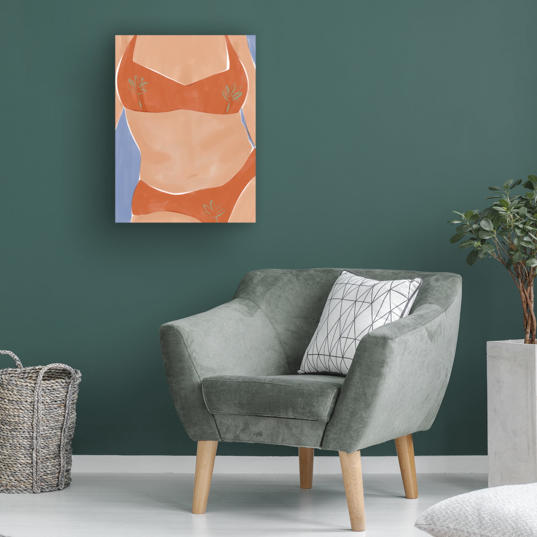 Trademark Fine Art Ivy Green Illustrations Bikini Babe Canvas Wall Art