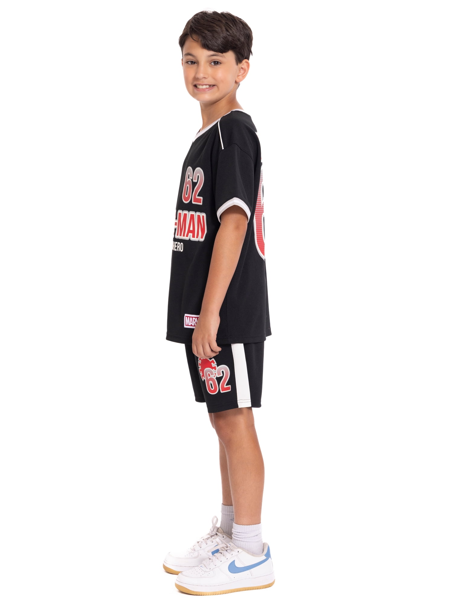 Spider-Man Boys Graphic Soccer Jersey and Drawstring Shorts Set, 2-Piece, Sizes 4-16