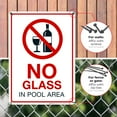 thumbnail image 4 of No Glass in Pool Area Pool Sign, 10x14 Aluminum, 4 of 8