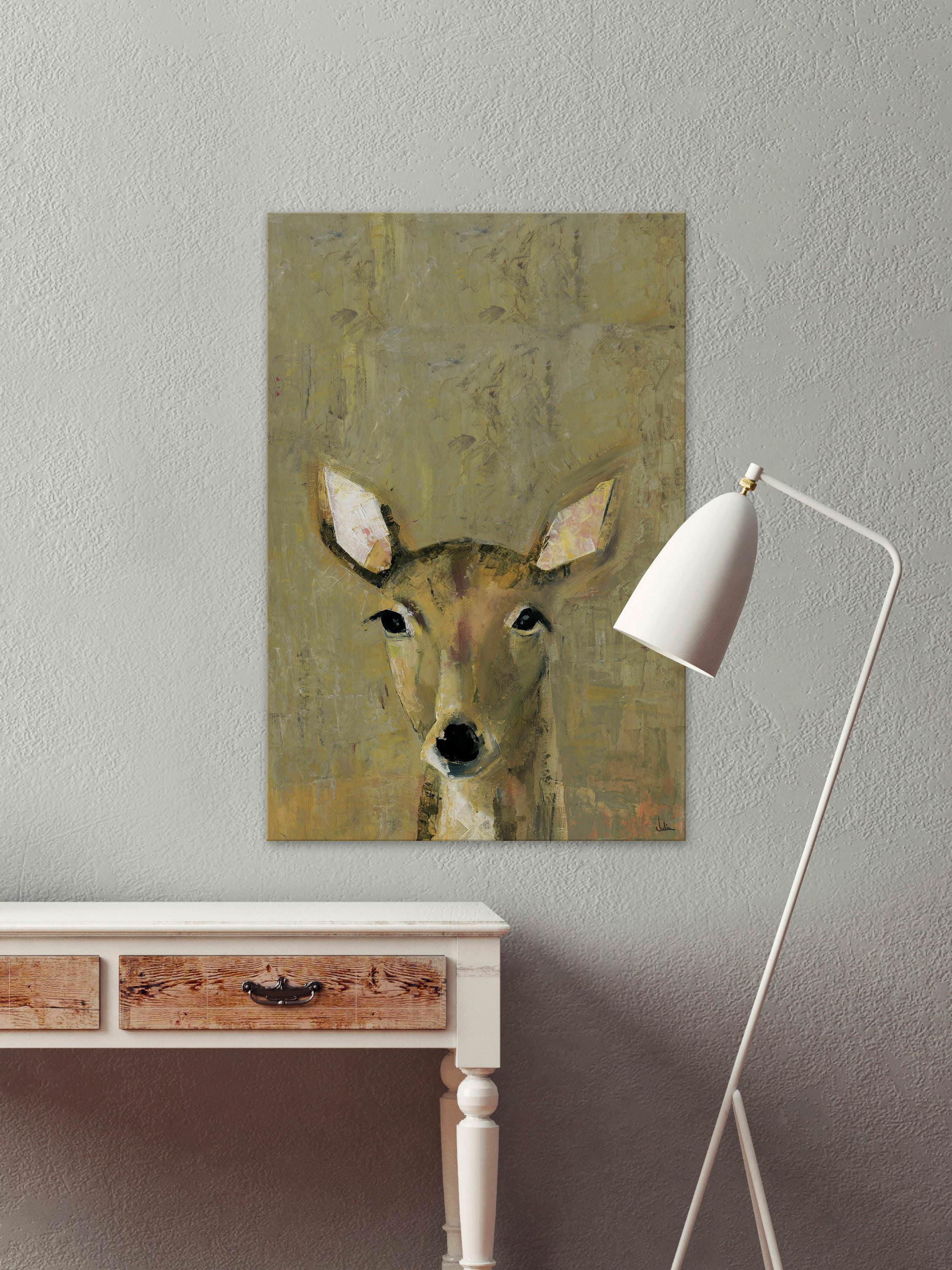 Oh My Deer Painting Print on Wrapped Canvas