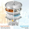thumbnail image 3 of Chafing Dish Buffet Set 2 Pack, Jacgood 5QT Stainless Steel Chafing Dishes for Buffet with Lid, Round Chafers and Buffet Warmers Sets for Parties, Events, Wedding, Camping, Dinner, 3 of 8