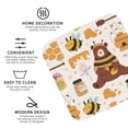 thumbnail image 4 of Pofeuu Cute Bee Honey Jar Hive Bear Print Leather Coasters Set of 6, Round Cups Mugs Mat Pad for Home Kitchen Heat Resistant Drink Coasters,Square, 4 of 7
