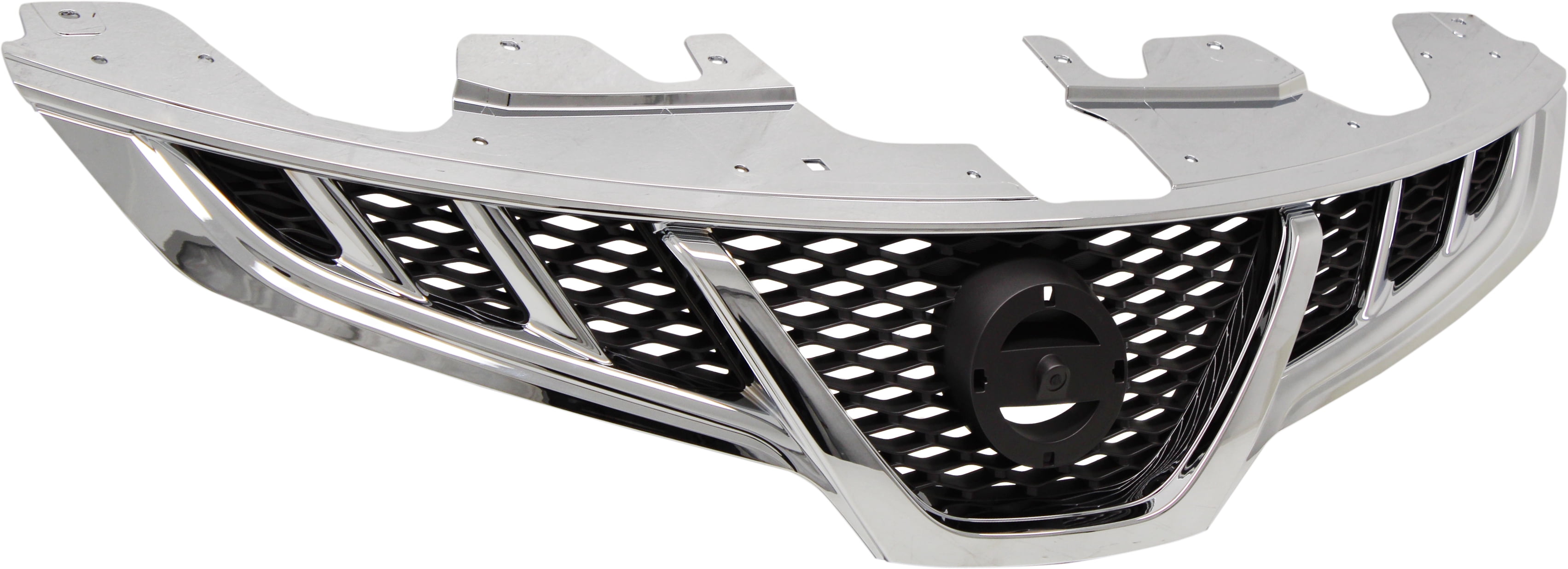 Grille Assembly Compatible With 2011-2014 Nissan Murano Chrome Shell with Primed Insert