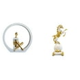 thumbnail image 1 of Estatua de niña, figura de resina, elegante escultura artística para mujer, decoración creativa, adorno abstracto de caballo, adecuado para estante, e, 1 of 8