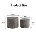 thumbnail image 4 of Tcbosik 2pcs/Set Nesting Coffee Tables, Round Side Table, Modern End Table, Circle Center Table for Living Room, No Assembly Required, Stone Gray, 4 of 7