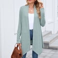 thumbnail image 2 of Gyexs Womens Open Front Knit Cardigan Long Batwing Sleeve Oversized Sweater Boho Pockets Coat (Green, Size XXL), 2 of 8